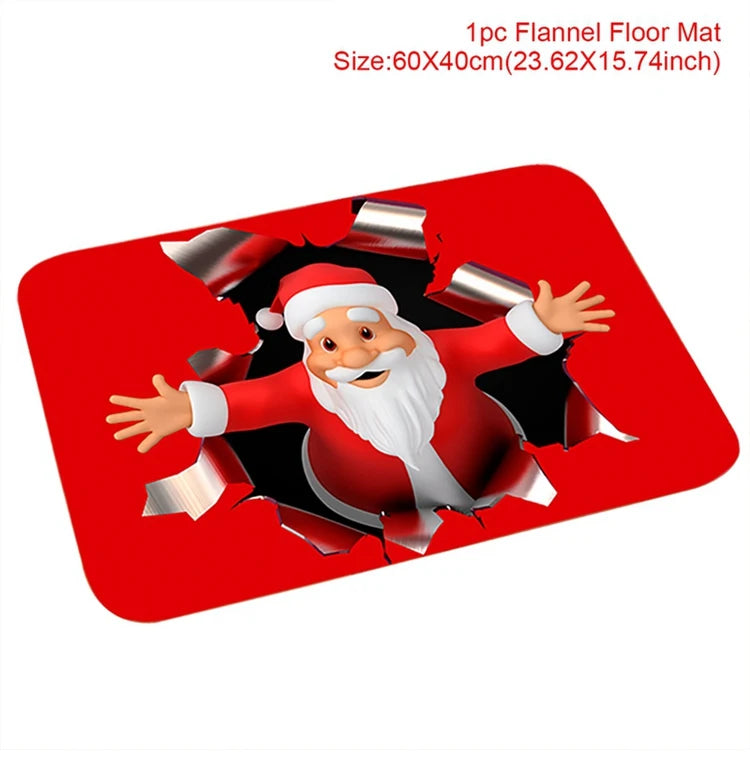 Transform Your Entryway with the Festive Santa Claus Christmas Door Mat - Perfect for Holiday Cheer 2025-2026